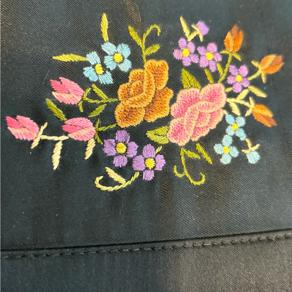 Vibrant Floral Embroidered Fabric
